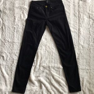 Corduroy black skinny jeans
